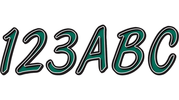 Picture of Hardline Let/Num Kit Fgreen/Black