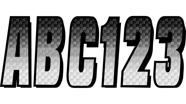 Picture of Hardline Let/Num Kit Silver/Black