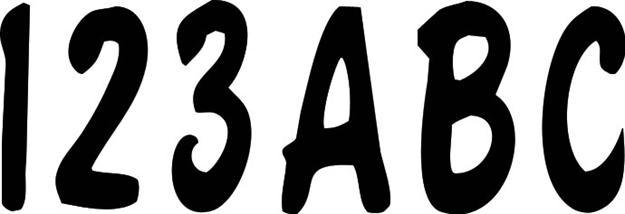 Picture of Hardline Letter-Number Kit Solidblk Blk200ec