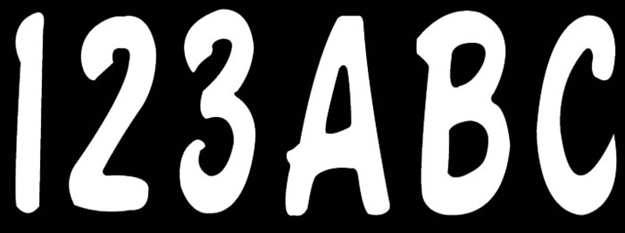 Picture of Hardline Letter-Number Kit Solidwht