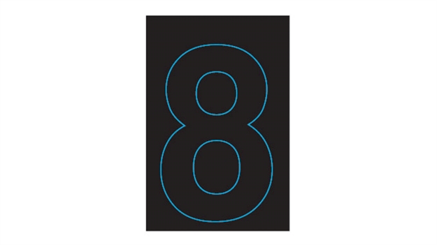 Picture of Hardline Single Num S.A.10Pk Blk-8