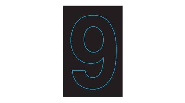 Picture of Hardline Single Num S.A.10Pk Blk-9