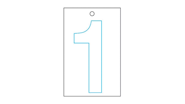 Picture of Hardline Single Num S.A.10Pk Wht-1