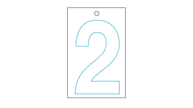 Picture of Hardline Single Num S.A.10Pk Wht-2