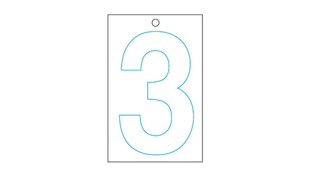 Picture of Hardline Single Num S.A.10Pk Wht-3