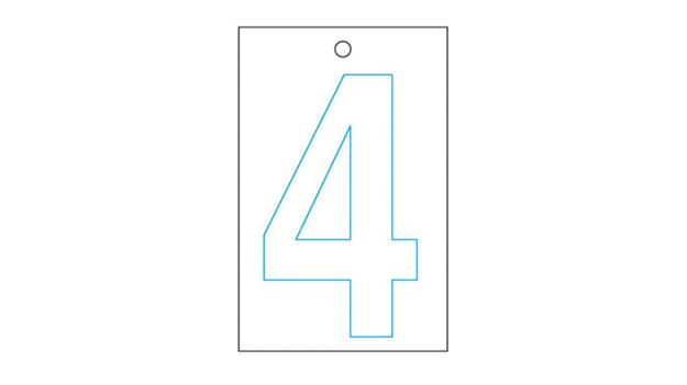 Picture of Hardline Single Num S.A.10Pk Wht-4