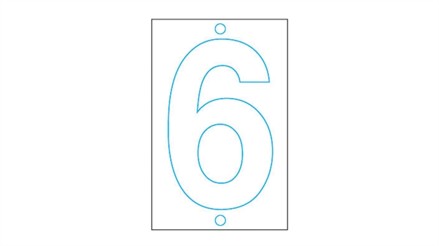 Picture of Hardline Single Num S.A.10Pk Wht-6