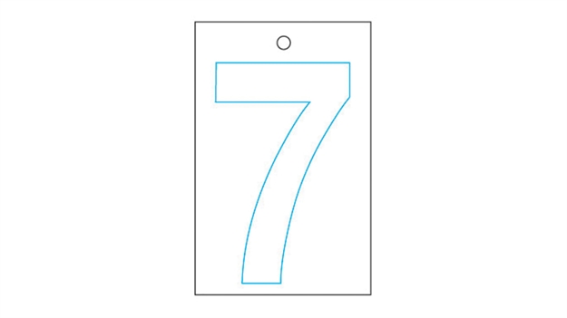 Picture of Hardline Single Num S.A.10Pk Wht-7