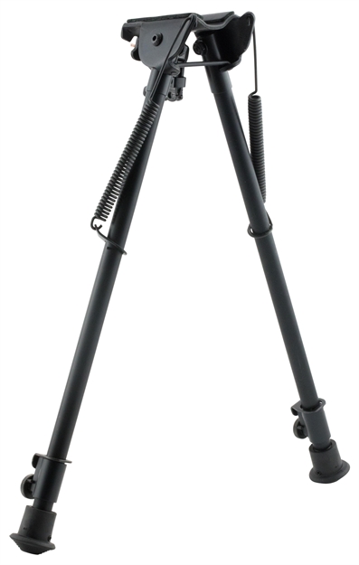 Picture of Harris Bipods H1a2 Non-Swivel H Swivel Stud, 13.50-23" Black Steel/Aluminum, Rubber Feet H-1A2