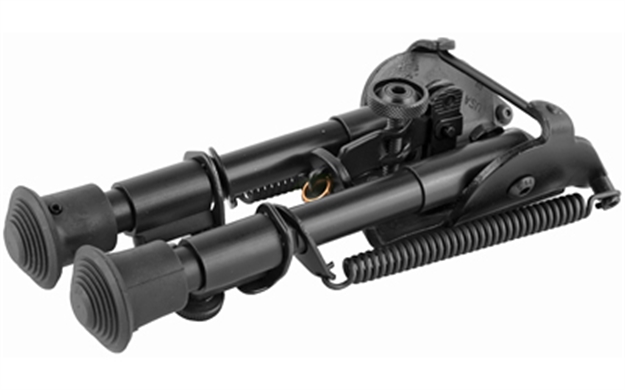 Picture of  Harris Bipods 1A2-Br2 Non-Swivel BR Swivel Stud, 6-9", Black Steel/Aluminum, Self Leveling Legs, Rubber Feet (No Sling Stud Provision) 051156113113