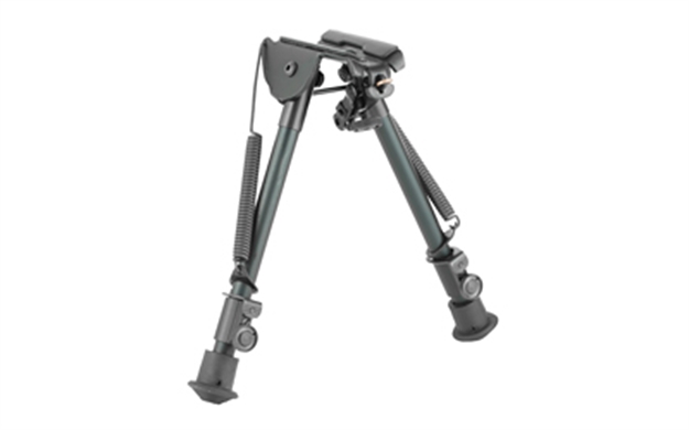 Picture of  Harris Bipods 1A2-L2 Non-Swivel L Swivel Stud, 9-13", Black Steel/Aluminum, Self Leveling Legs, Rubber Feet (No Sling Stud Provision)
