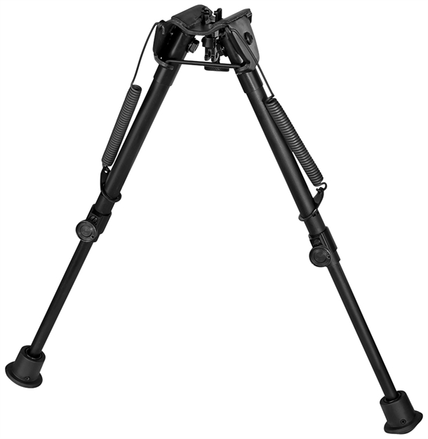 Picture of  Harris Bipods 1A2-L2 Non-Swivel L Swivel Stud, 9-13", Black Steel/Aluminum, Self Leveling Legs, Rubber Feet (No Sling Stud Provision) 051156113151