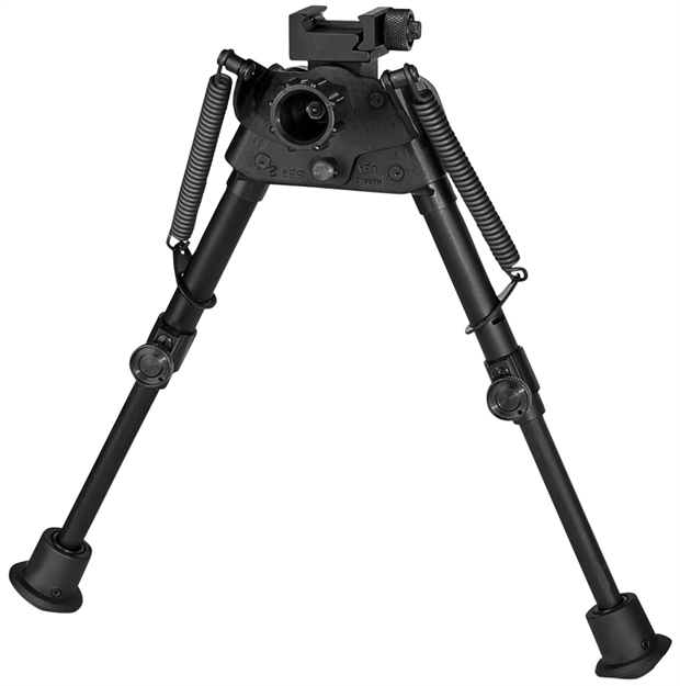 Picture of  Harris Bipods S-Br2p Swivel BR Picatinny, 6-9", Black Steel/Aluminum, Self Leveling Legs, Rubber Feet 051156113168