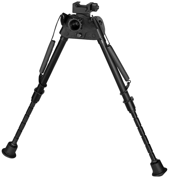 Picture of  Harris Bipods S-Lmp Swivel L Picatinny, 9-13", Black Steel/Aluminum, Notched Legs, Rubber Feet 051156113205