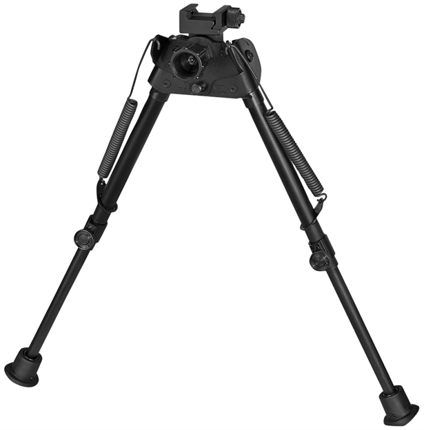 Picture of  Harris Bipods S-Lp Swivel L Picatinny, 9-13", Black Steel/Aluminum, Rubber Feet