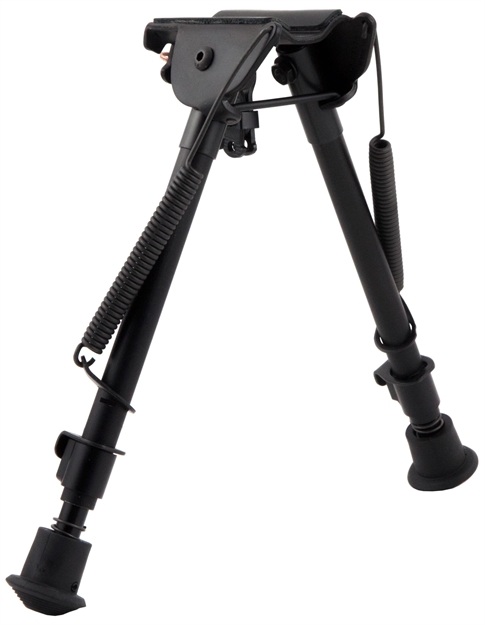 Picture of Harris Bipods Lm1a2 Non-Swivel L Swivel Stud, 9-13", Black Steel/Aluminum, Notched Legs, Rubber Feet LM-1A2