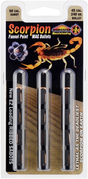 Picture of Harvester Muzzleloaders Scorpion 50 Cal 240Gr .451 Funnel Point 12Pk H15024 743491150242
