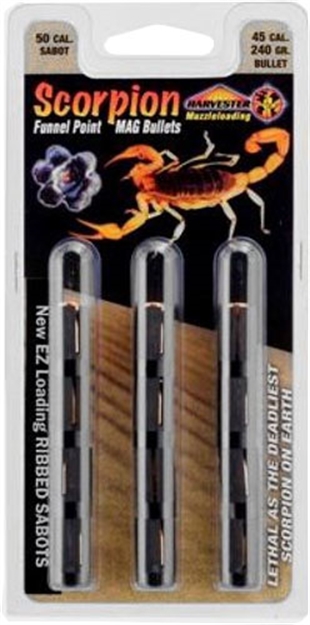 Picture of Harvester Muzzleloaders Scorpion 50 Cal 240Gr .451 Poly Tip Sabot 12Pk H14024 743491140243