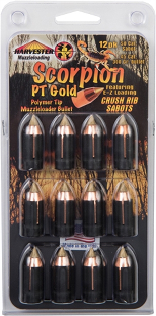 Picture of Harvester Muzzleloaders Scorpion 50 Cal 300Gr .451 Poly Tip Sabot 12Pk H14030 743491140304