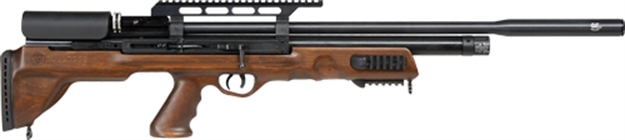 Picture of Hatsan Airguns Bullboss .177 Pcp 1250 Fps Black/Wood W/2 Mags << HGBULLBOSS177W