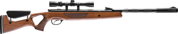 Picture of Hatsan Airguns Model 65 Combo .22 W/ 3-9X32 Scope Wood/Blued HC6522