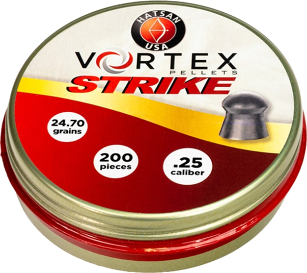Picture of  Hatsan Usa Ha90642 Vortex Strike Pellets 25Cal Lead Domed 200 Pellets