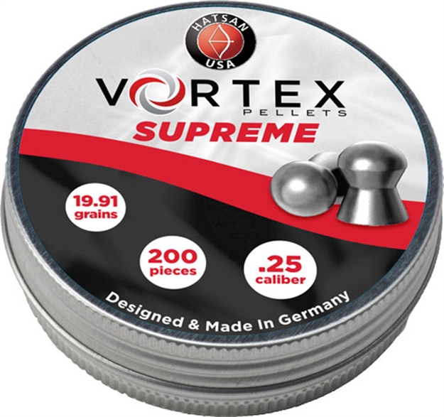 Picture of Hatsan Usa Vortex Supreme Pellets .25 19.91 Grain 200 Pack