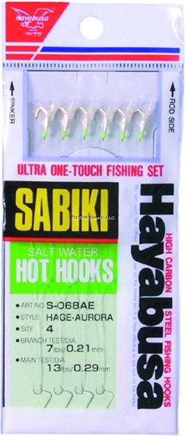 Picture of Hayabusa Hage-Aurora Sabiki Rig Sz4 16Us 6Hooks