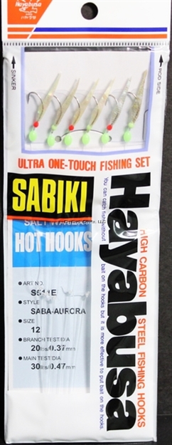 Picture of Hayabusa Saba-Aurora Sabiki Rig Sz12 2Us 6Hooks Heavy Leader