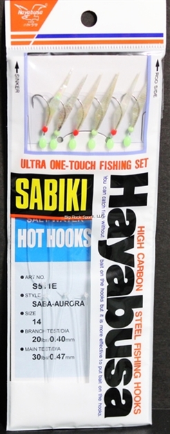Picture of Hayabusa Saba-Aurora Sabiki Rig Sz14 1/0Us 6Hooks Heavy Leader