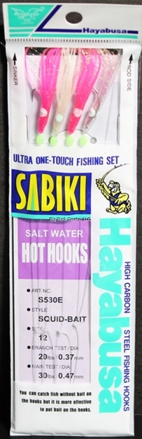 Picture of Hayabusa Squid-Bait Sabiki Rig Sz12 2Us 4Hooks Heavy Leader
