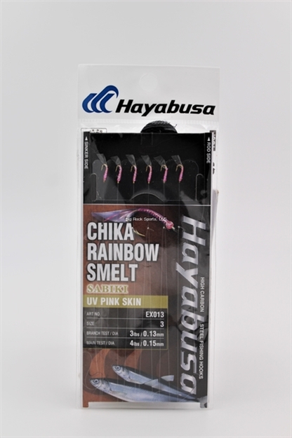 Picture of Hayabusa UV Pink Skin 6-Hook Sabiki For Ice Fishing - 1Pc Size 4