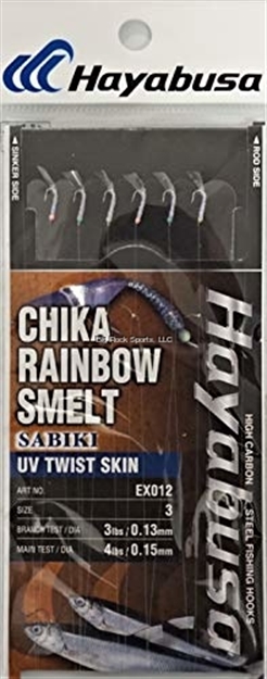 Picture of Hayabusa UV Twist Skin 6-Hook Sabiki For Ice Fishing - 1Pc Size 3
