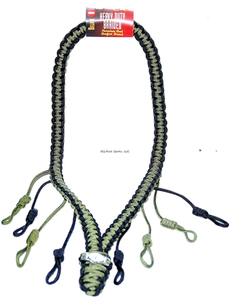 Picture of Haydel's 8 Call Braided Lanyard Black / Green