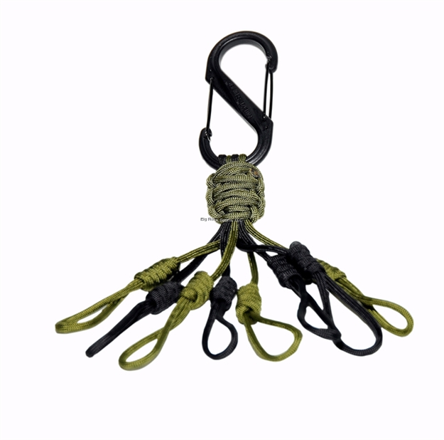 Picture of Haydel's Braided Duck Strap/Lanyard Black / Green