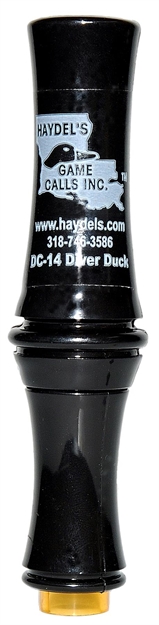 Picture of  Haydel's Game Calls Dc14 Diver Duck  Open Call Attracts Ducks Black Acrylic 086666500252