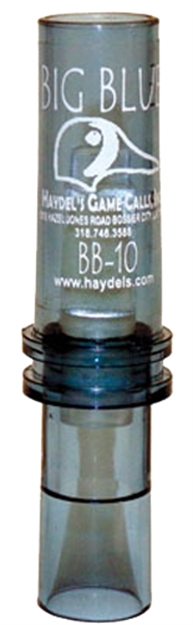 Picture of  Haydel's Game Calls Bb10 "Big Blue"  Open Call Double Reed Bluewing Teal Sounds Attracts Ducks Clear Acrylic 086666990350