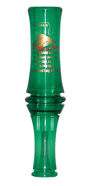 Picture of  Haydel's Game Calls Rl99 "Redleg" Mallard  Open Call Double Reed Mallard Sounds Attracts Ducks Green Plastic 086666970802