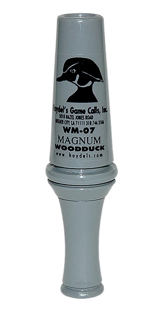 Picture of  Haydel's Game Calls Wm07 Magnum  Open Call Single Reed Wood Duck Sounds Attracts Ducks Gray Acrylic