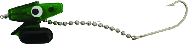 Picture of Head Start Diver Rigging System, 1 3/4 Oz, Translucent Green, Floating, With Hook And Chain