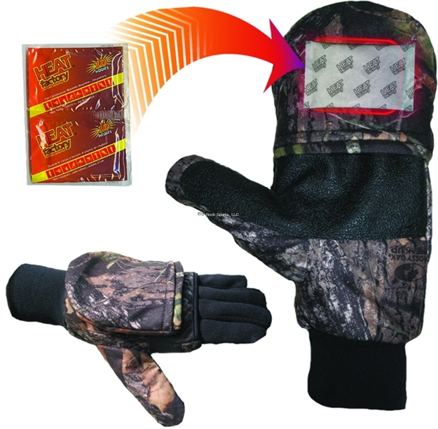 Picture of Heat Factory, Inc. Heated Pop Top Gloves, Pr, Mossy Oak W/Liner, X-Large