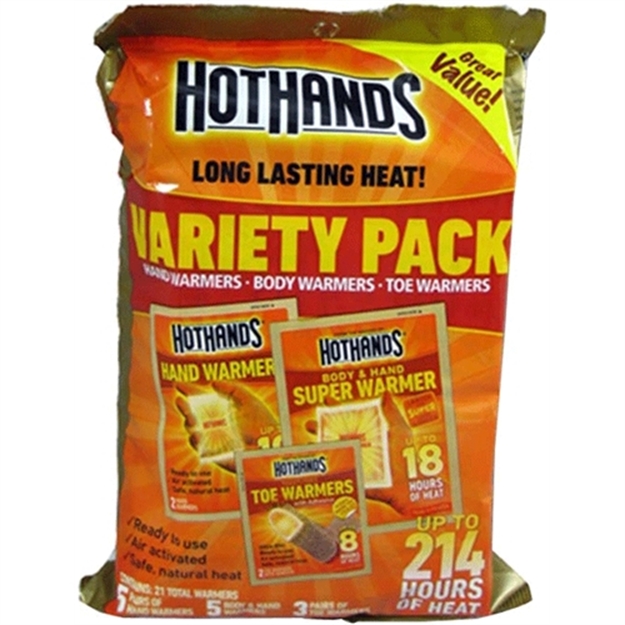 Picture of Hothands Variety Pack 21 Total Warmers 5 Hand,5 Body, 3 Toe Packs HM07019VP