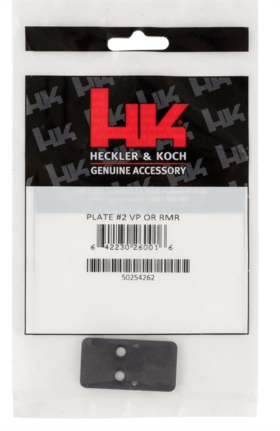 Picture of  Heckler & Koch 50254262 Optic Plate #2 Black Steel, Fits Heckler & Koch Vp9 OR Rmr/Holosun Pattern Footprint Mount 642230260016