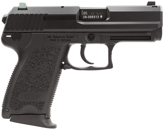 Picture of Heckler & Koch 81000327 Usp V7 Lem 45 Acp Caliber With 4.41" Barrel, 12+1 Capacity, Overall Black Finish, Serrated Trigger Guard Frame, Serrated Steel Slide, Polymer Grip & Night Sights Includes 3 Mags 704507LEA5