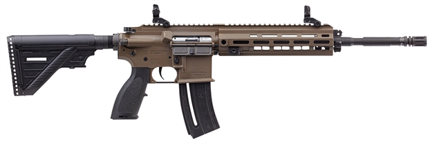 Picture of  Heckler & Koch 81000528 Heckler & Koch 416  Sports South Exclusive 22 LR 20+1 16.10" Black Steel Threaded Barrel Aluminum W/M-Lok & Picatinny Rail Flat Dark Earth Aluminum Receiver Black Retractable Stock Right Hand 642230260146