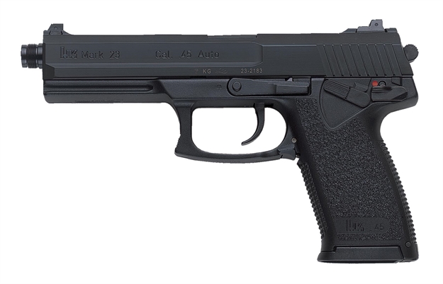 Picture of Heckler & Koch 81000078 Mark 23  45 Acp 12+1 5.87" Black Steel Threaded Barrel, Serrated Steel Slide, Polymer Frame, Black Polymer Grip, Ambidextrous M723001-A5