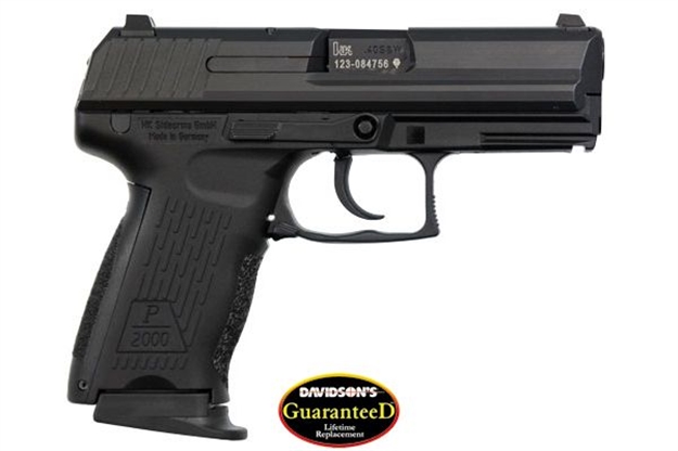 Picture of Heckler & Koch 81000045 P2000 V2 Lem Full Size Frame 40 S&W 12+1, 3.66" Black Steel Barrel, Serrated Steel Slide, Polymer Frame W/Picatinny Rail, Black Interchangeable Backstrap Grip, Ambidextrous M704202A5