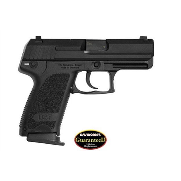 Picture of Heckler & Koch 81000329 Usp V1 Compact 9Mm Luger 13+1 3.58" Black Polygonal Rifled Barrel, Black Serrated Slide, Black Polymer Frame, Black Polymer Grip, Ambidextrous M709031-A5 642230244894