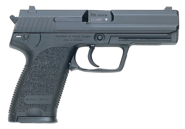 Picture of Heckler & Koch Usp40 Compact Semi-Auto Pistol 40S&W V1 Da/Sa Safety/Decocking Lever ON Left 3.58" 3-10Rnd Night SI
