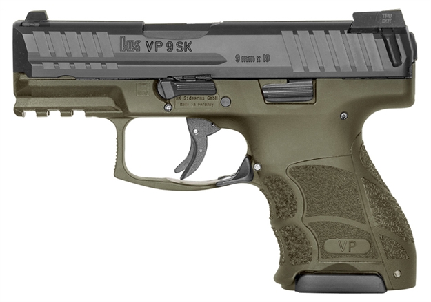 Picture of Heckler &Amp; Koch Heckler &Amp; Koch Vp9sk, 9Mm, 3.39" Barrel, Night Sights, OD Green, (3) 10-Rd 81000098 642230257177